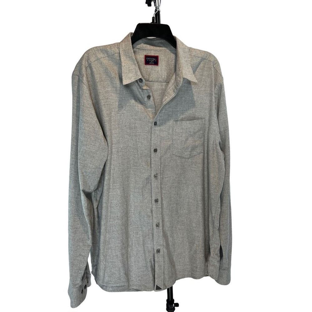 UNTUCKIT 100% Cotton Long Sleeve Button Front Shirt Size XL Tall XLT